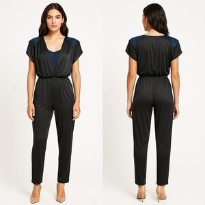 Vintage Stash Glam 70’s Disco Metallic Shimmer Jumpsuit – Sleeveless, Size M/L